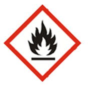 Gefahrensymbol für extrem entzündbares Gas